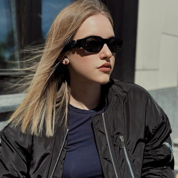 Versace Men Sunglasses Black Grey Rectangle VE4361 Medusa Biggie 536087 NEW - Picture 12 of 13